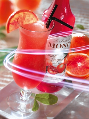 MONIN Blood Orange syrup ambiant